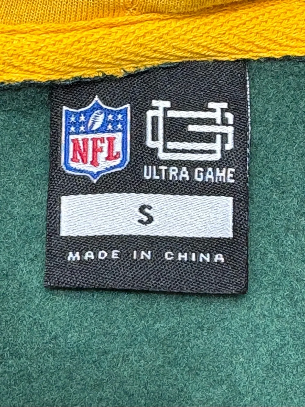 NWT Ultra Game NFL Green Bay Packers Rewind Colorblock Fleece Hoodie Size S - Picture 6 of 10